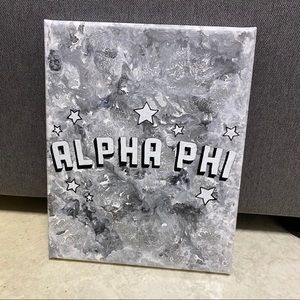 Marbled Alpha Phi 8x10 3D canvas